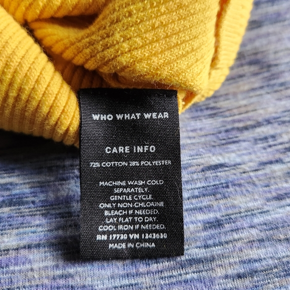 Who What Wear Golden Yellow Button-Up Ribbed Vest (Large) - Picture 7 of 8